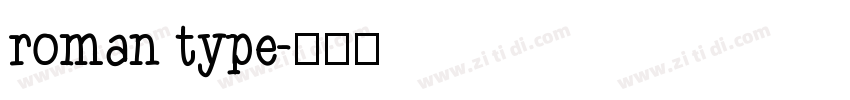 roman type字体转换